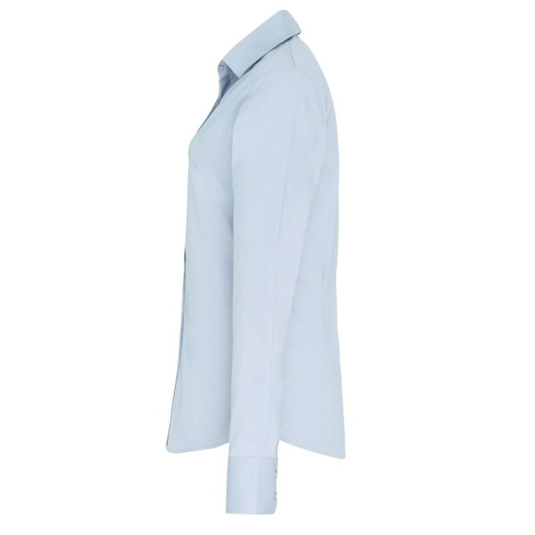 WOMEN'S STRETCH-FIT COTTON POPLIN LONG SLEEVE SHIRT Szürke 