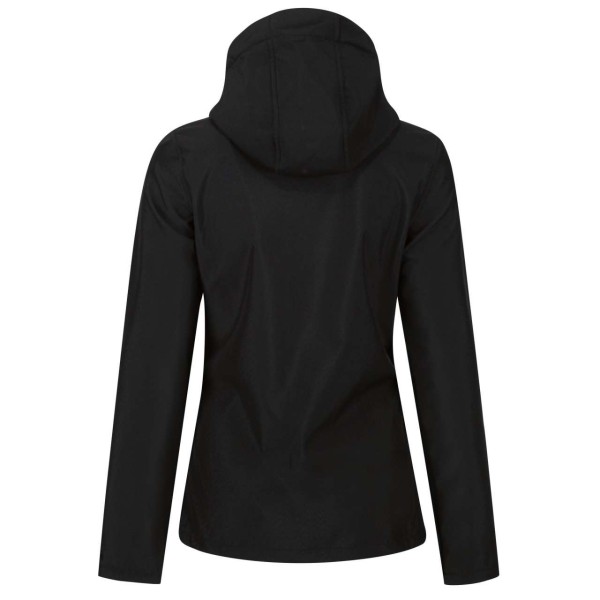 WOMEN'S VENTURER 3 LAYER HOODED PRINTABLE SOFTSHELL JACKET Fekete 