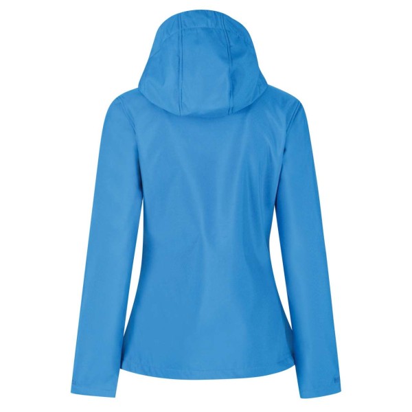 WOMEN'S VENTURER 3 LAYER HOODED PRINTABLE SOFTSHELL JACKET Kék 