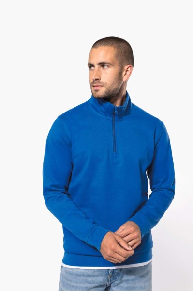 ZIP NECK SWEATSHIRT Fekete 