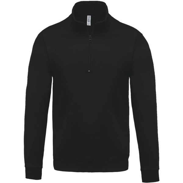 ZIP NECK SWEATSHIRT Fekete 