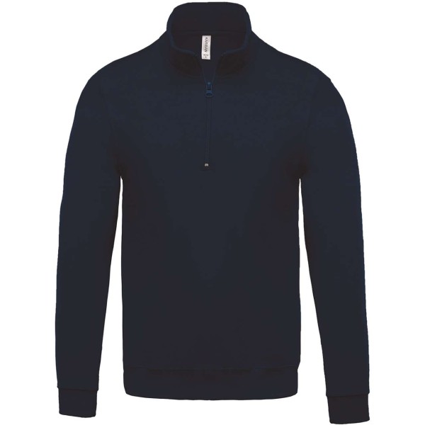 ZIP NECK SWEATSHIRT Kék 