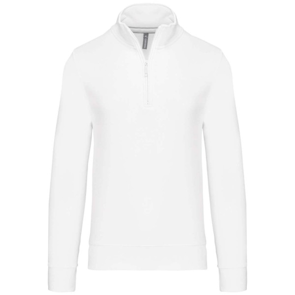 ZIPPED NECK SWEATSHIRT Fehér 
