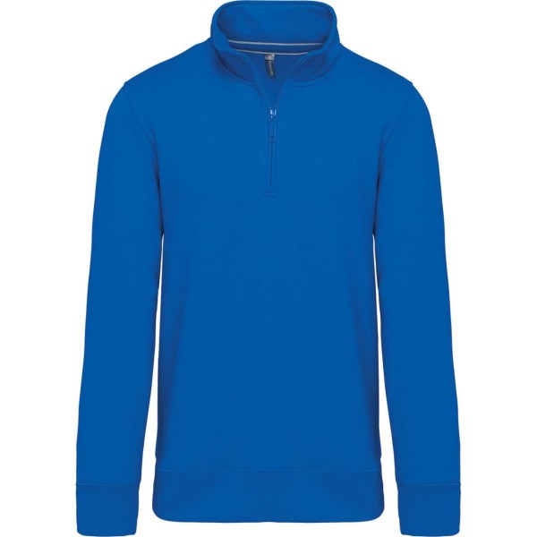ZIPPED NECK SWEATSHIRT Kék 