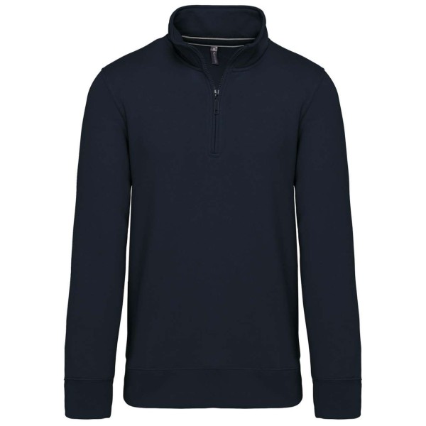 ZIPPED NECK SWEATSHIRT Kék 