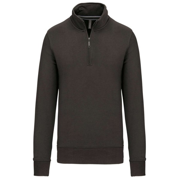 ZIPPED NECK SWEATSHIRT Szürke 