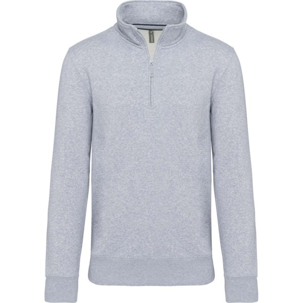 ZIPPED NECK SWEATSHIRT Szürke 